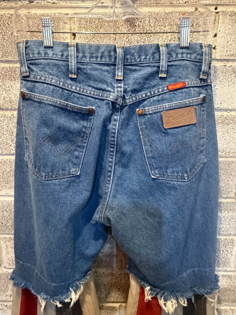 Vintage Wrangler Upcycled Fringe Patchwork Jeans Boho Festival Western - Picture 5 of 5